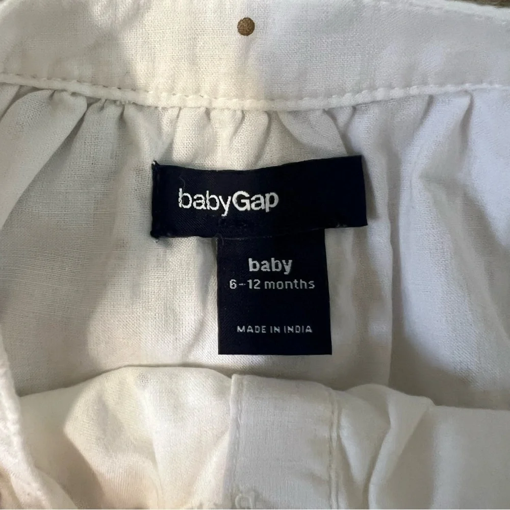 Gap Baby Long Sleeves Button Front Top Blouse Size 6/12 Months